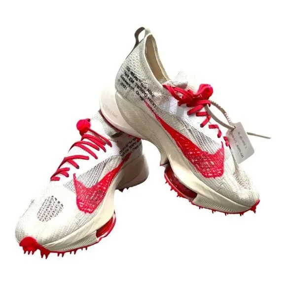 Nike ZoomX Vaporfly Next% 2 Mens Running Sneakers Shoes Size 8.5 White Red NEW
